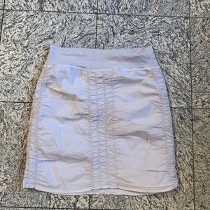 Ruched khaki skirt